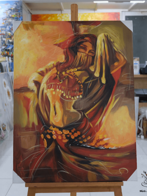 Belly dancer painting