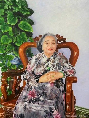 Elderly Portrait Painting – A Heartfelt Tribute to Love, Family, and Legacy