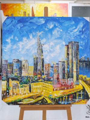 Ho chi minh city sai gon painting
