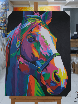 Horse painting pop art animal