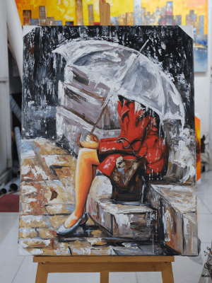Lady in the rain