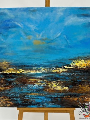 Modern Abstract Blue Seascape