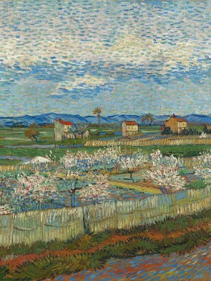Peach Trees in Blossom - Vincent_van_Gogh