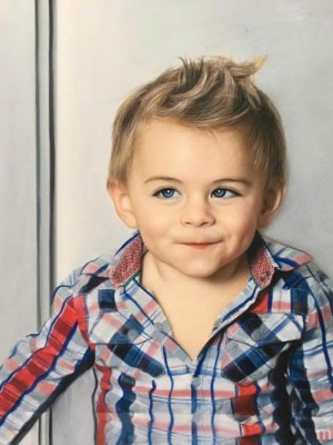 Playful Boy Portrait – Capturing Personality, One Brushstroke at a Time
