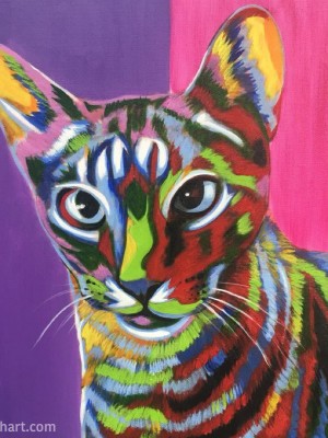 Pop Art Cat – A Vibrant Explosion of Color and Character
