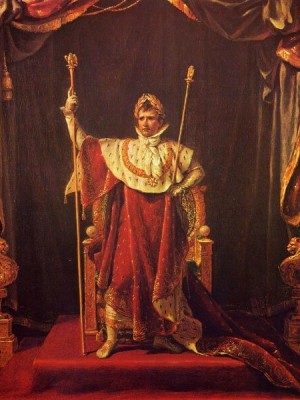 Portrait of Napoleon in imperial garb - Jacques Louis David