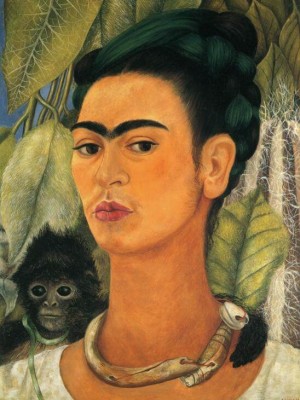 Portrait with Chango - frida kahlo