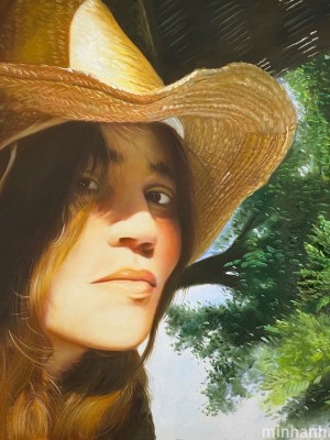 Rustic Outdoor Portrait – A Sunlit Tribute to Spirit and Style