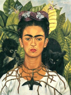 Self Portrait with a Necklace of Thorns - frida kahlo