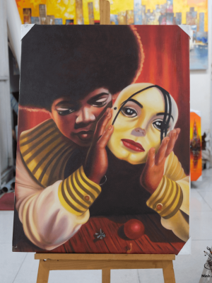 The Mask of Michael Jackson painting