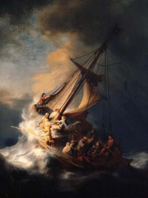 Bão tố trên biển hồ Galilee Rembrandt