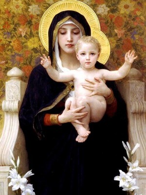 The Virgin of the Lilies - William Adolphe Bouguereau