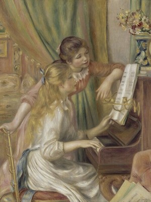 Những cô gái trẻ bên cây đàn piano Renoir